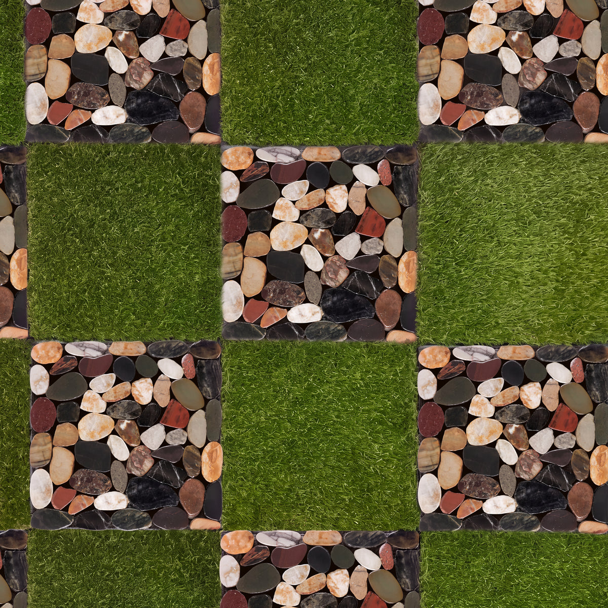 Beige natural stone tile showing individual pieces and interlocking edge