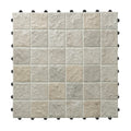 1 ft. x 1 ft. Outdoor Cobblestone Limestone-Look Outdoor Porcelain Floor Tile  in Light Beige (8-Pack, 8 sq. ft.)