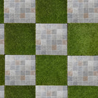 1 ft. x 1 ft. Outdoor Cobblestone Limestone-Look Outdoor Porcelain Floor Tile  in Light Gray(8-Pack, 8 sq. ft.)