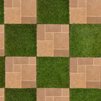 1 ft. x 1 ft. Outdoor Ashlar Pattern Square Stone-Look Porcelain Paver Tile in Tan (8-Pack, 8 sq. ft.)