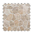 1 ft. x 1 ft. Multicolor Natural Stone Mosaic Interlocking Patio and Deck Tiles for Indoor/Outdoor Use (8-Pack, 8 sq. ft.)
