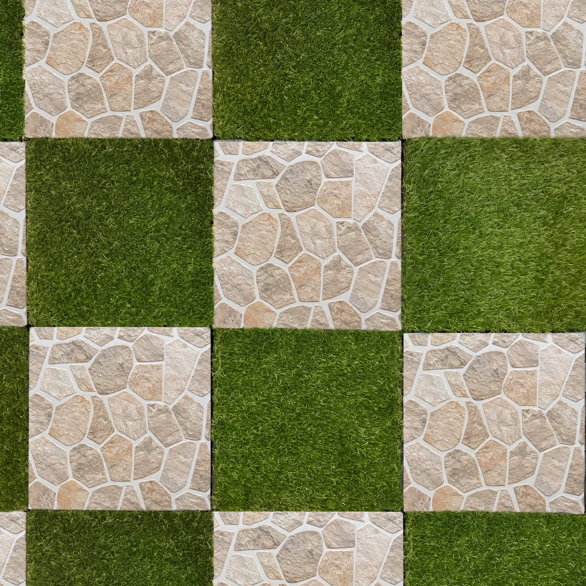1 ft. x 1 ft. Multicolor Natural Stone Mosaic Interlocking Patio and Deck Tiles for Indoor/Outdoor Use (8-Pack, 8 sq. ft.)