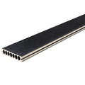 16 ft. x  6 in. x  1 in. Black Hollow Composite Decking Board for Outdoor Patios, Gardens, Walkways and Platforms
