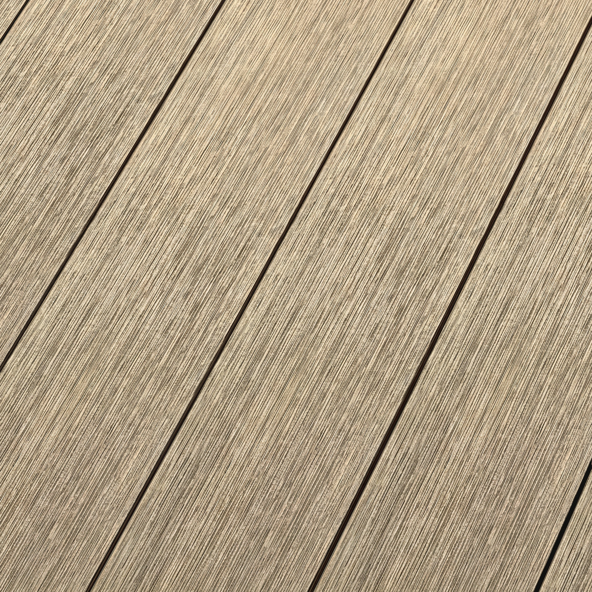 12 ft. x 6 in. x  1 in. Light Brown Hollow Composite Decking Board for Outdoor Patios, Gardens, Walkways and Platforms