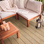 12 ft. x 6 in. x  1 in. Beige Hollow Composite Decking Board for Outdoor Patios, Gardens, Walkways and Platforms