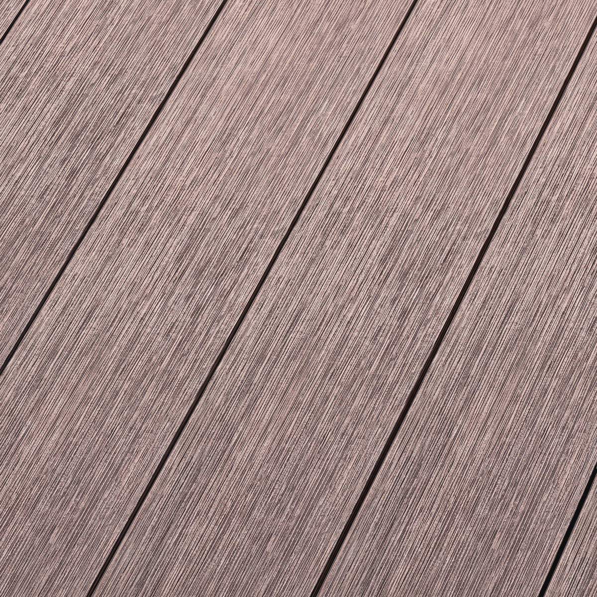 16 ft. x 6 in. x  1 in. Grayish Brown Hollow Composite Decking Board for Outdoor Patios, Gardens, Walkways and Platforms