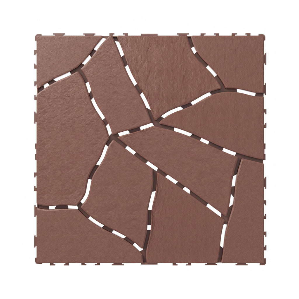 1 ft. x 1 ft. Outdoor Plastic Deck Tile in Brown(44-Pack, 44 sq. ft.)