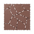 1 ft. x 1 ft. Outdoor Plastic Deck Tile in Brown(44-Pack, 44 sq. ft.)