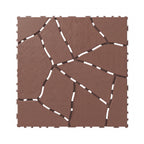 1 ft. x 1 ft. Outdoor Plastic Deck Tile in Brown(44-Pack, 44 sq. ft.)