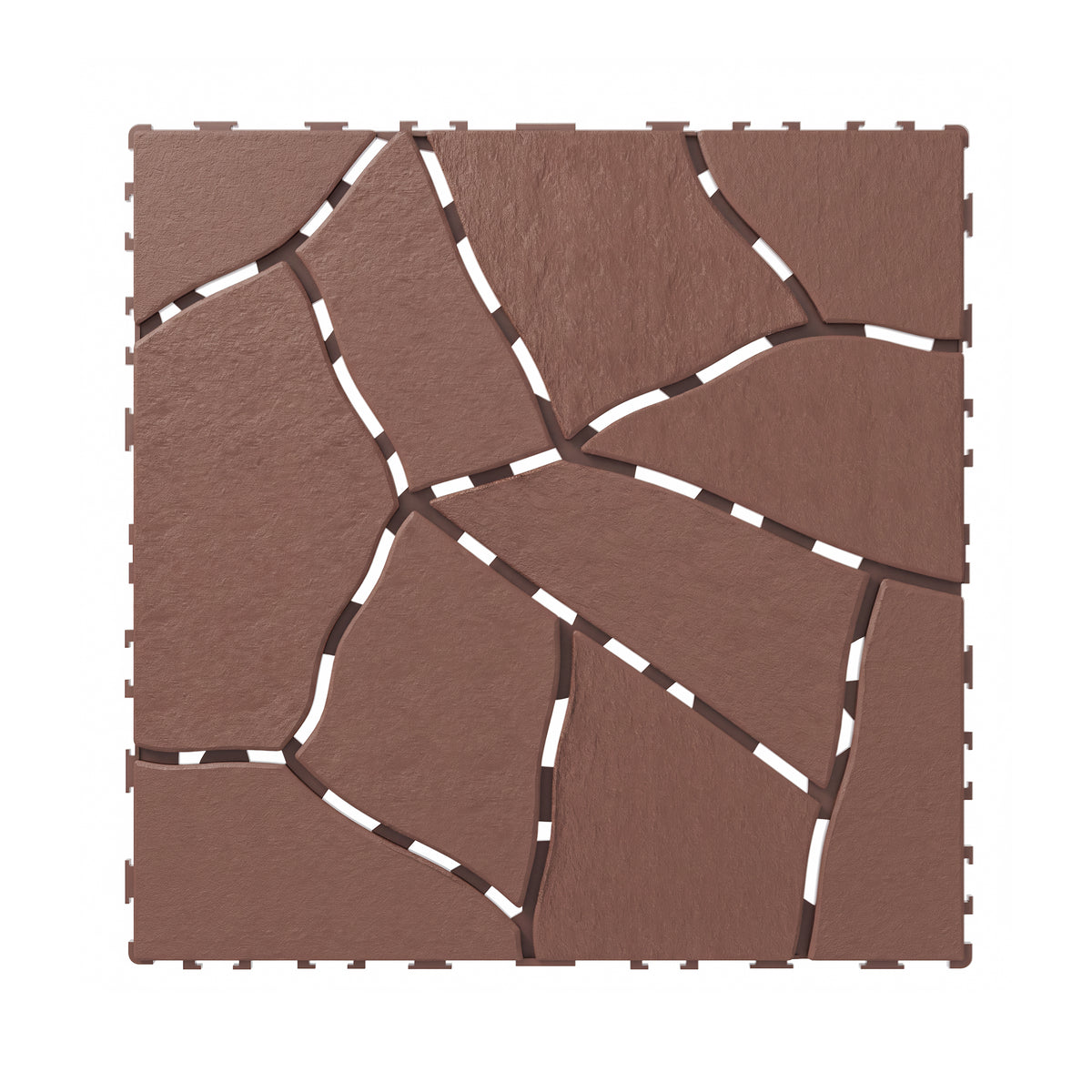 1 ft. x 1 ft. Outdoor Plastic Deck Tile in Brown(44-Pack, 44 sq. ft.)