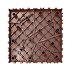 1 ft. x 1 ft. Outdoor Plastic Deck Tile in Brown(44-Pack, 44 sq. ft.)