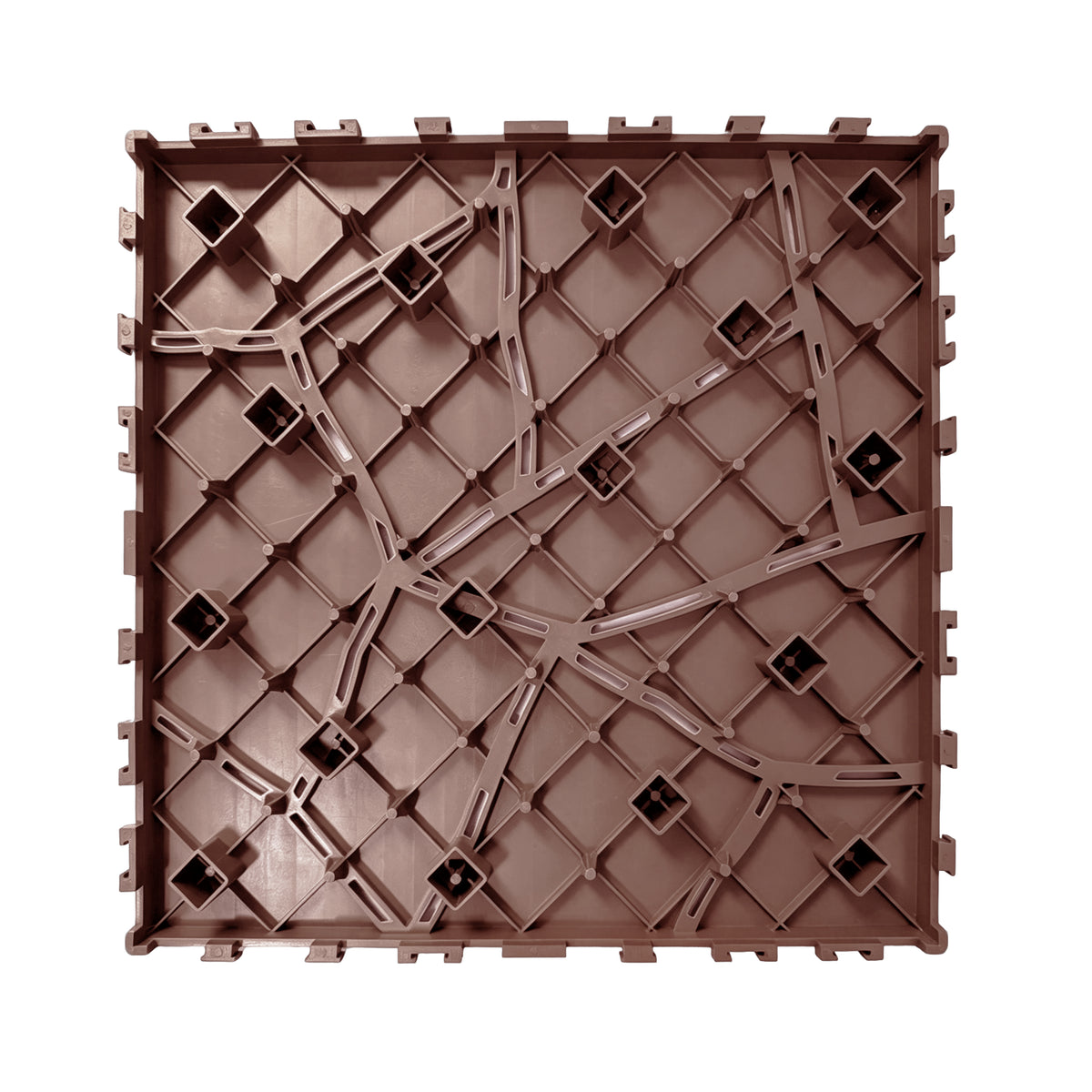 1 ft. x 1 ft. Outdoor Plastic Deck Tile in Brown(44-Pack, 44 sq. ft.)