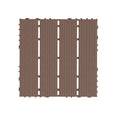 1 ft. x 1 ft. Outdoor Plastic Deck Tile in Brown (44-Pack, 44 sq. ft.)