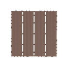1 ft. x 1 ft. Outdoor Plastic Deck Tile in Brown (44-Pack, 44 sq. ft.)