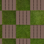 1 ft. x 1 ft. Outdoor Plastic Deck Tile in Brown (44-Pack, 44 sq. ft.)
