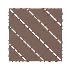 1 ft. x 1 ft. Outdoor Plastic Deck Tile in Brown  (44-Pack, 44 sq. ft.)