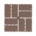 1 ft. x 1 ft. Outdoor Plastic Deck Tile in Brown (44-Pack, 44 sq. ft.)
