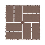 1 ft. x 1 ft. Outdoor Plastic Deck Tile in Brown (44-Pack, 44 sq. ft.)