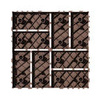1 ft. x 1 ft. Outdoor Plastic Deck Tile in Brown (44-Pack, 44 sq. ft.)