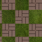1 ft. x 1 ft. Outdoor Plastic Deck Tile in Brown (44-Pack, 44 sq. ft.)