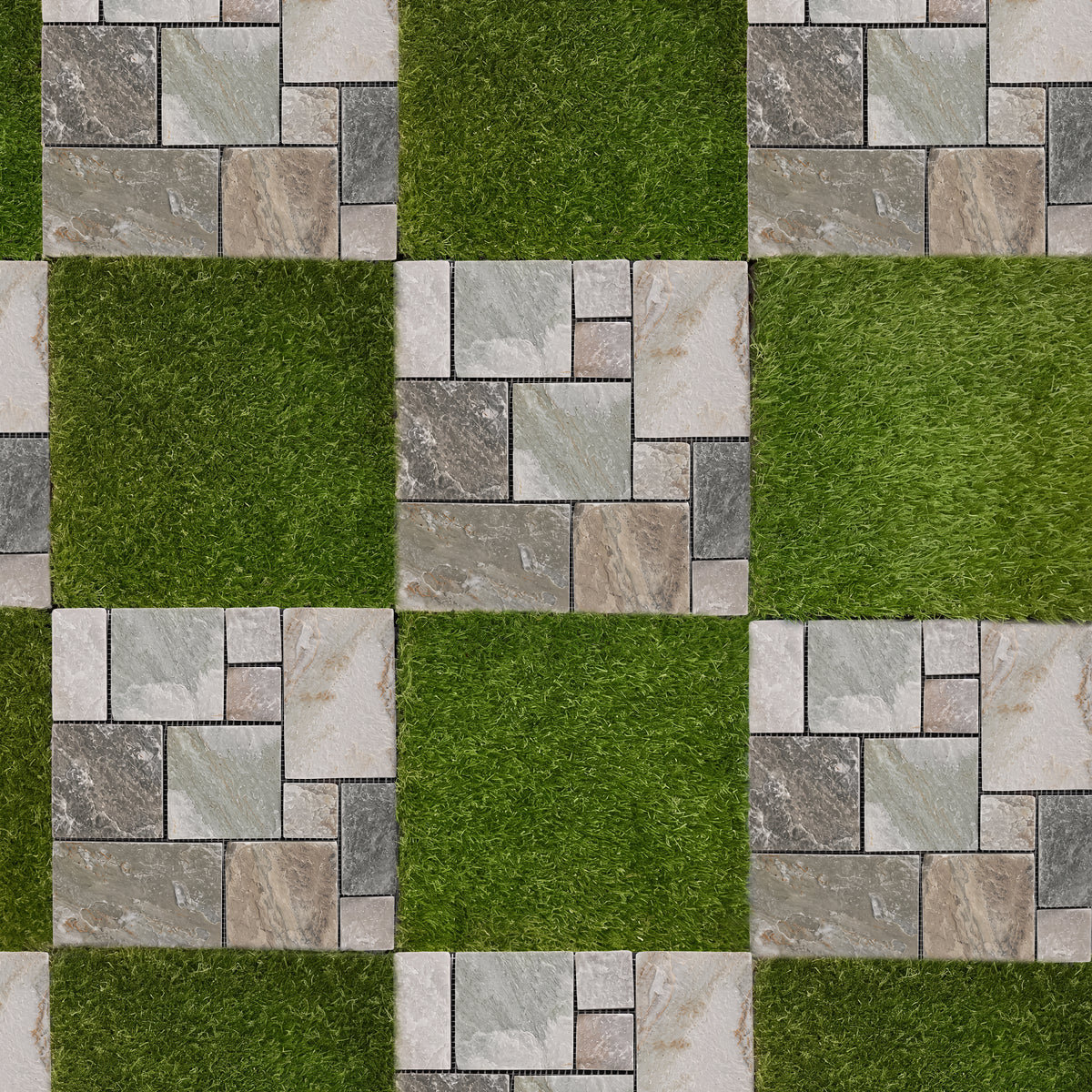 1 ft. x 1 ft. Multicolor Natural Stone Interlocking Patio and Deck Tiles for Indoor/Outdoor Use (8-Pack, 8 sq. ft.)