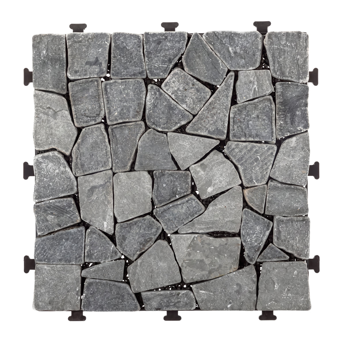 1 ft. x 1 ft. Natural Stone Interlocking Deck Tile in Gray (8-Pack, 8 sq. ft.)