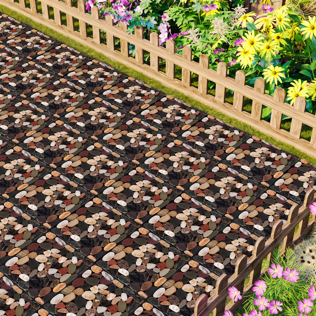 1 ft. x 1 ft. Natural Stone Interlocking Deck Tiles (8-Pack, 8 sq. ft.)